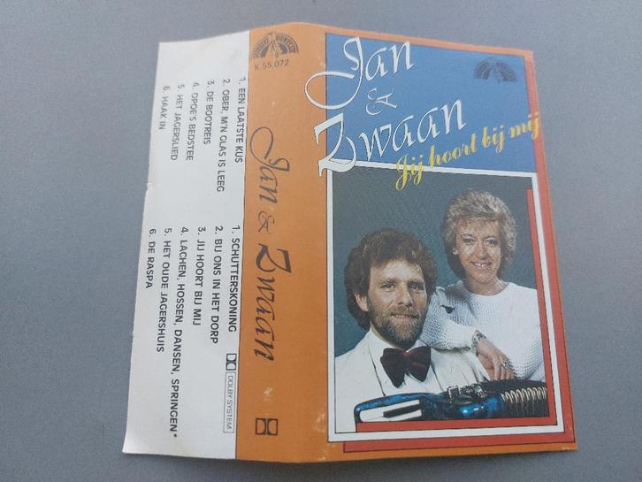 JAN & ZWAAN - JIJ HOORT BIJ MIJ (CASSETTEBANDJE), Cd's en Dvd's, Cassettebandjes, Zo goed als nieuw, Origineel, Nederlandstalig