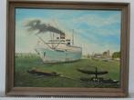 Haven Rotterdam met Nieuw-Amsterdam, schilderij, Antiek en Kunst, Kunst | Schilderijen | Klassiek, Ophalen
