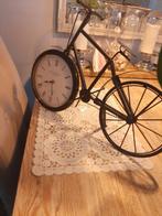 klok fiets metaal zwart nieuw prima als kado, Huis en Inrichting, Ophalen of Verzenden, Nieuw, Analoog, Wekker of Tafelklok
