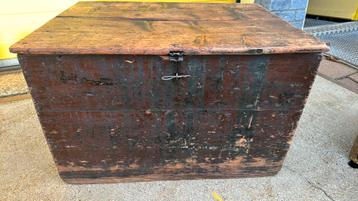 Antieke Vintage Dekenkist echt een oudje beschikbaar voor biedingen