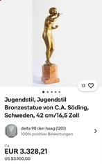 Jugendstil bronsbeeld van C.A. Söding, Antiek en Kunst, Antiek | Koper en Brons, Ophalen of Verzenden