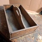 Eikenhouten schoenpoetsdoos met handvat, Minder dan 50 cm, Gebruikt, Eikenhout, Ophalen of Verzenden