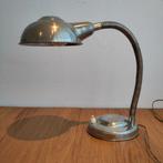 Jaren 50 wit metaal Portugese industriële bureaulamp, Gebruikt, Bauhaus, Overige materialen, Ophalen of Verzenden