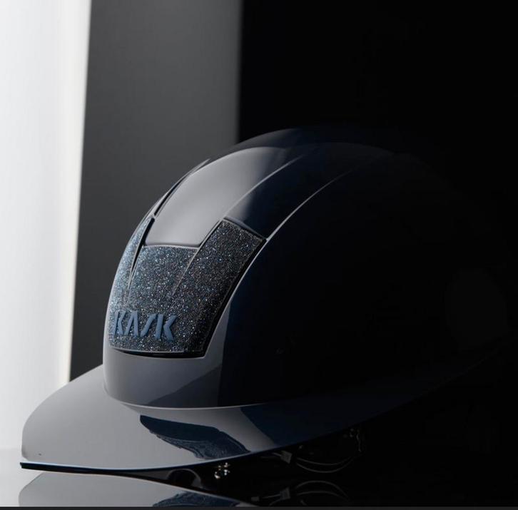 Kask Kooki Lady Glossy Navy Swarovski, Dieren en Toebehoren, Paardrijkleding, Zo goed als nieuw, Dames, Heren, Cap, Dressuur, Ophalen of Verzenden