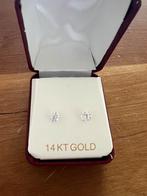 Goud oorbellen 14 K, nieuw, Met kristal, Nieuw, Ophalen of Verzenden, Goud