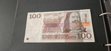 Bankbiljet 100 gulden 1973 Michael de ruyter  beschikbaar voor biedingen
