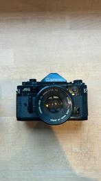 Canon A-1 + 50mm FD & 135mm FL lens, Ophalen of Verzenden, Gebruikt, Spiegelreflex, Canon
