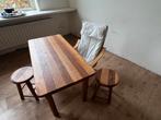 Kinder tafel, stoeltje en 2 krukjes, Kinderen en Baby's, Kinderkamer | Tafels en Stoelen, Ophalen, Gebruikt, Tafel(s) en Stoel(en)