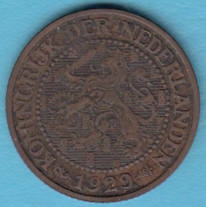 Nederland 2½ cent 1929 Wilhelmina, Sch. 961 in munthouder, Ophalen of Verzenden, Koningin Wilhelmina, Overige waardes, Losse munt