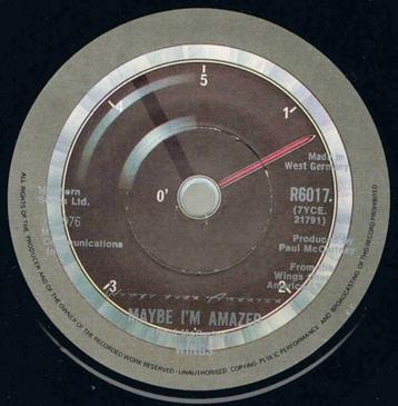 ENGELSE SINGLE PAUL MCCARTNEY MAYBE I'M AMAZED WINGS BEATLES beschikbaar voor biedingen