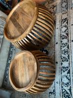 Set van 2 salon tafels( half jaar oud), Ophalen, 50 tot 100 cm, Rond, Zo goed als nieuw