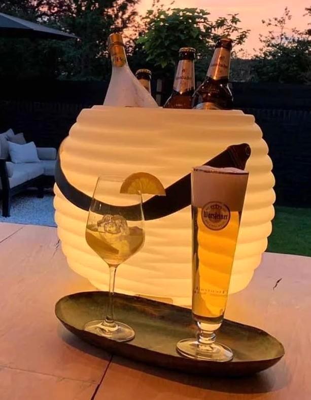 Coollux - mini wijnkoeler, speaker en moodlight - NIEUW, Huis en Inrichting, Woonaccessoires | Wijnrekken, Nieuw, Minder dan 50 cm