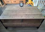 Meubella salontafel met open vakken en lades, Ophalen, Overige materialen, Gebruikt, 100 tot 150 cm