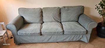 Gratis ophalen - Grijsgroene Ikea Ektorp 3-zits bank - afbeelding 1
