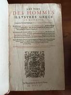 Plutarchus - Les Vies des Hommes Illustres, 1635, Ophalen of Verzenden