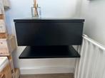 2 Zwarte Nachtkastjes - Zo Goed Als Nieuw, Huis en Inrichting, Minder dan 45 cm, Ophalen of Verzenden, Zo goed als nieuw, Minder dan 55 cm