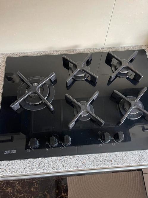 5-pit Gaskookplaat Zanussi, Witgoed en Apparatuur, Kookplaten, Gebruikt, Inbouw, Gas, 5 kookzones of meer, Ophalen of Verzenden