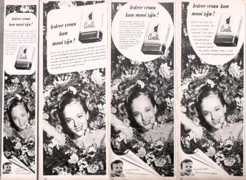13 vintage advertenties reclames Castella zeep 1950 beauty s, Verzamelen, Merken en Reclamevoorwerpen, Gebruikt, Reclamebord, Verzenden