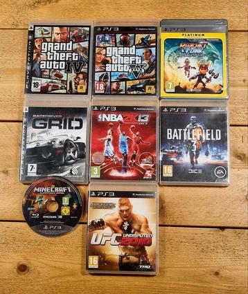 PS3 bundle – 8 games (GTA 4 & 5, Ratchet & Clank, Minecraft) beschikbaar voor biedingen