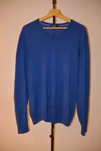 Hackett blauw v-hals sweater trui leren elleboog katoen kasj, Kleding | Heren, Ophalen of Verzenden, Zo goed als nieuw, Hackett