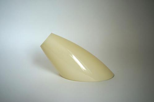 vintage lampenkap glas beige wit kleine fitting E14 schepje., Huis en Inrichting, Lampen | Lampenkappen, Zo goed als nieuw, Minder dan 25 cm