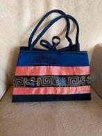 Handtasje, donkerblauw, van zijde, Ophalen of Verzenden, Zo goed als nieuw, Blauw, Handtas