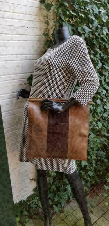 F073 SHOPPER van stevig kwaliteitsleder en suède zeer fraai beschikbaar voor biedingen