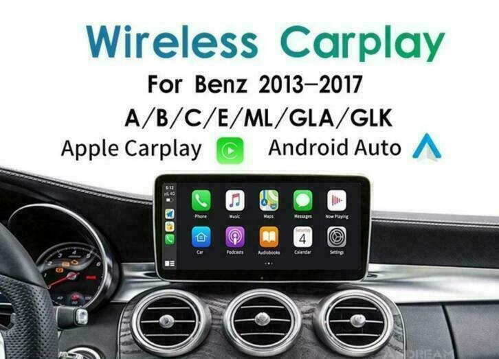 Mercedes A176 W204 W205 draadloos Apple Carplay AndroidAuto, Auto diversen, Autoradio's, Nieuw, Ophalen of Verzenden