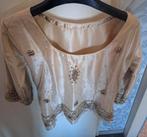 Lehenga Ghaghra Choli Jurk, Ophalen of Verzenden, Zo goed als nieuw, Maat 36 (S), Beige