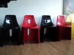 Fanini Fain space age design stoelen rood zwart jaren 70, Huis en Inrichting, Gebruikt, ?, Vier, Rood
