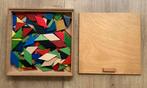 Vintage retro houten kistje met hout mozaik, Ophalen of Verzenden, Zo goed als nieuw, Overige typen
