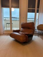 Marsala Fauteuil bruin leer Ligne roset 1970, Ophalen of Verzenden, Zo goed als nieuw, 75 tot 100 cm, Leer
