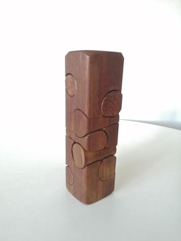 Vintage puzzel sculptuur Brian Willsher om 1970. Teakhout. beschikbaar voor biedingen