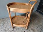 Vintage Bamboe-Rotan Serveer Trolley, Ophalen, Gebruikt