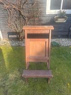 Oude houten bistoel / keukentrap, Ophalen of Verzenden