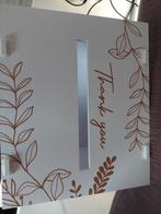 Witte houten cadeau box / kaartenbox, Ophalen, Minder dan 50 cm, Vierkant, Zo goed als nieuw