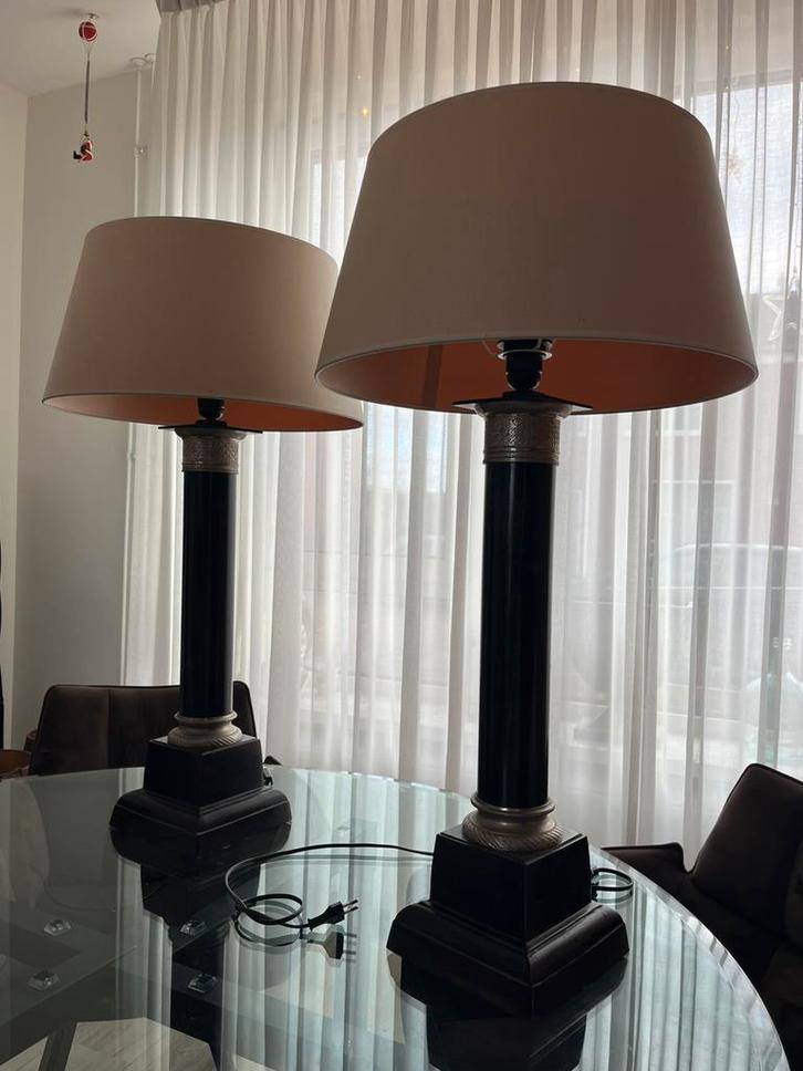 Twee grote lampvoeten 85 cm hoog Riviera maison / klassiek, Huis en Inrichting, Lampen | Tafellampen, Zo goed als nieuw, 75 cm of meer