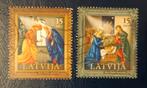 Latvia 2003  ,2 pzs schilderij, Verzenden, Overige landen, Gestempeld