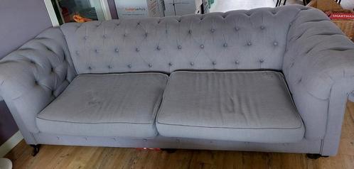 Grijze bank Troubadour ruime 3 zits, Huis en Inrichting, Banken | Bankstellen, Gebruikt, Driepersoons, 200 tot 250 cm, 75 tot 100 cm