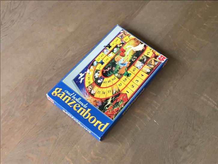 Oudhollands Ganzenbord, Hobby en Vrije tijd, Gezelschapsspellen | Bordspellen, Zo goed als nieuw, Vijf spelers of meer, Ophalen of Verzenden