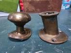 Koperen beslag (houten) helmstok. Zie foto's, Ophalen of Verzenden, Zeilboot of Motorboot