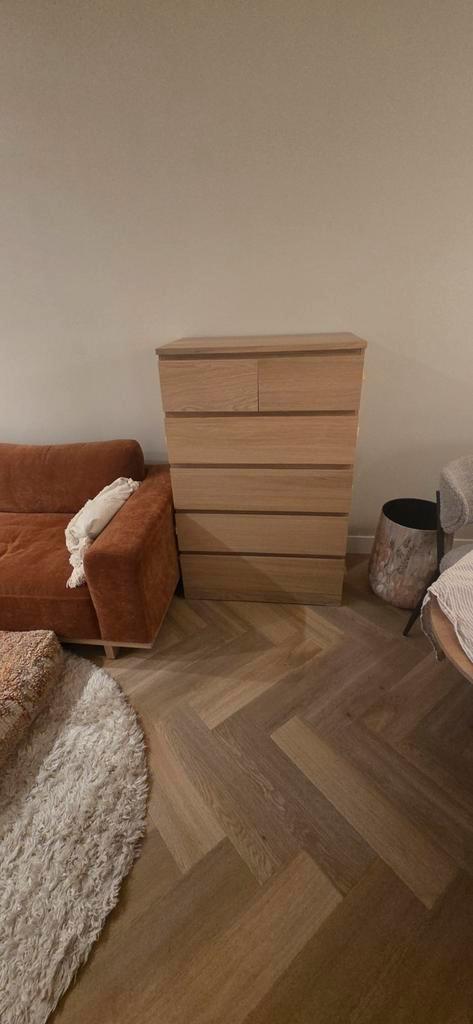 IKEA Malm Kast - Eiken - Zo goed als nieuw, Huis en Inrichting, Kasten | Kledingkasten, Zo goed als nieuw, 100 tot 150 cm, 50 tot 100 cm
