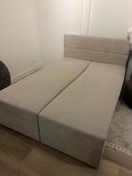 Bed met opbergruimte 140x200, Ophalen, Gebruikt, Beige, Tweepersoons