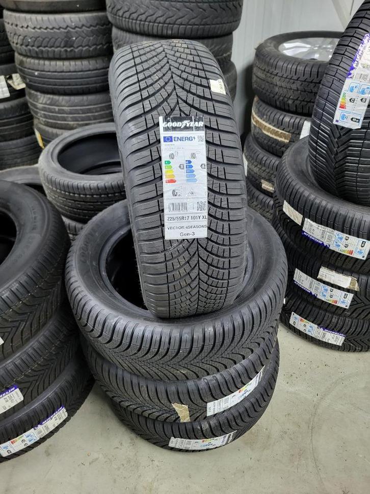 4 x 225/55/17 Goodyear Vector 4seasons  NIEUW 500,- ALL IN!, Auto-onderdelen, Banden en Velgen, Band(en), All Season, 17 inch