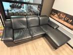 Zwarte kunstleren loungebank, Ophalen of Verzenden, Zo goed als nieuw
