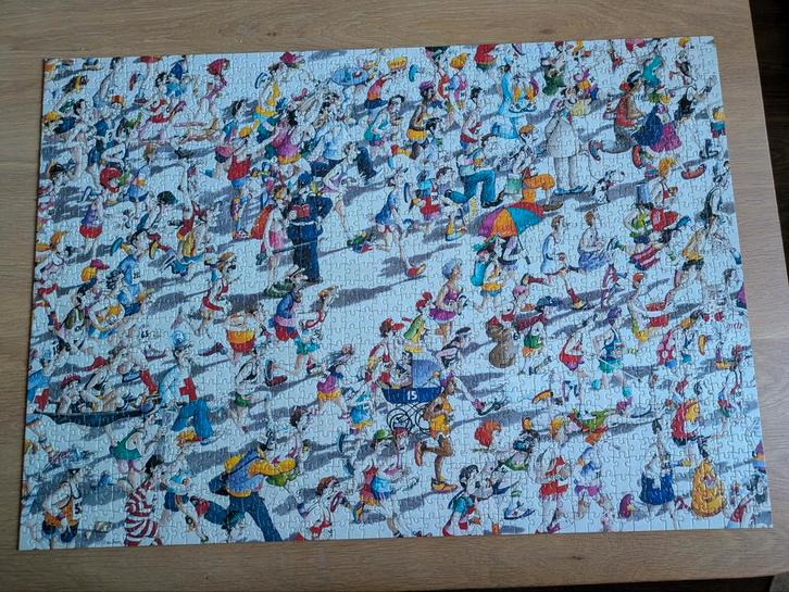 Heye puzzel van Blachon titel Marathon, Hobby en Vrije tijd, Denksport en Puzzels, Gebruikt, 500 t/m 1500 stukjes, Ophalen of Verzenden