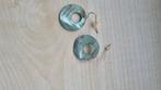 Blauw-groene Oorhangers, Sieraden, Tassen en Uiterlijk, Oorbellen, Overige materialen, Hangers, Ophalen of Verzenden, Zo goed als nieuw