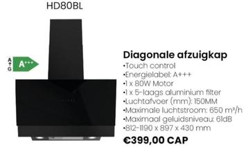 HD80 BL 90 Cm vlakscherm afzuigkap 90 cm nieuw in doos!  beschikbaar voor biedingen