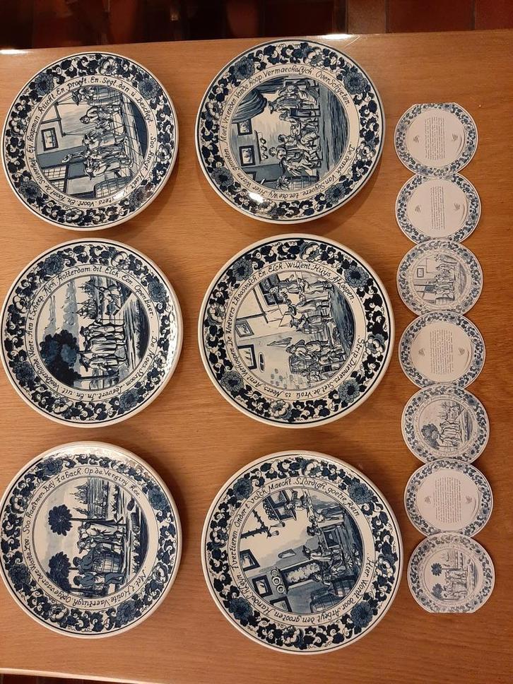 Delftsblauwe Borden - Tabaksindustrie Jubileum, Antiek en Kunst, Antiek | Wandborden en Tegels, Ophalen of Verzenden