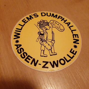 Vintage sticker Willem's dumphallen Assen Zwolle